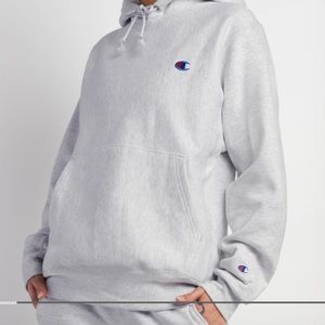champion heather gray hoodie